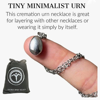 Stainless Steel Tear Urn Necklace