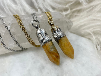 Bumble Bee Jasper Urn Necklace