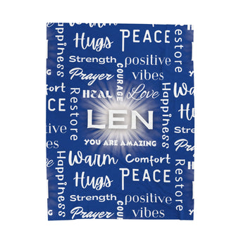 Personalized Custom Name Blanket | Healing Vibes Recovery | Get Well Gift for Him Her Surgery Gift Hospital Gift Baby/Girl/Boy/Adult Blanket