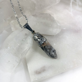 Urn Necklace, Crystal Point Cremation Necklace, Cremation Jewelry, Memorial Jewelry, Keepsake, Urn Pendant, Mourning Jewelry, Crystal Urn