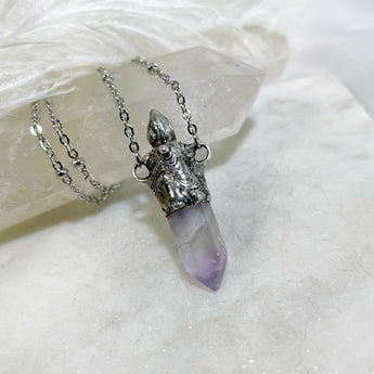 Crystal Point Urn Necklace