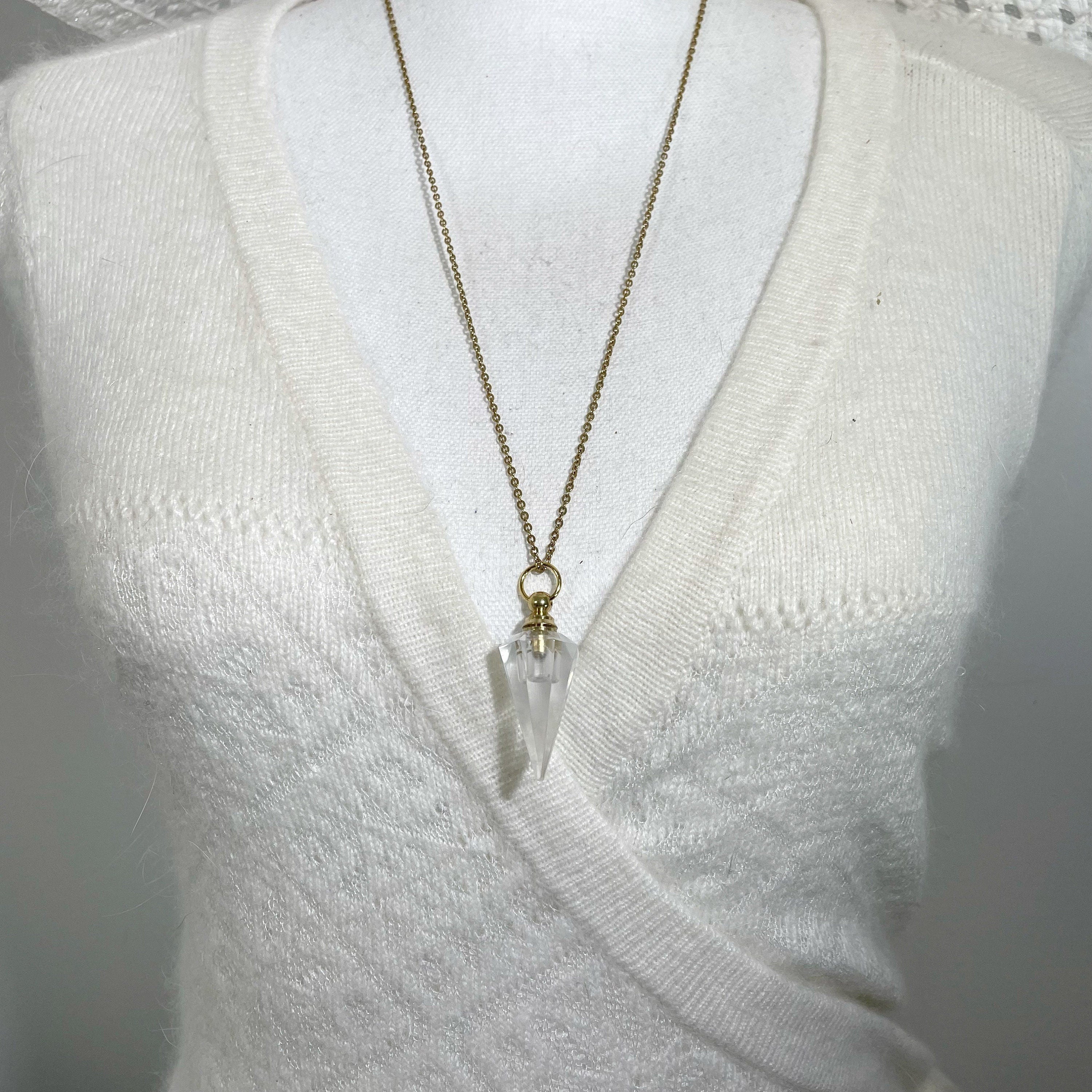 White gold urn on sale necklace