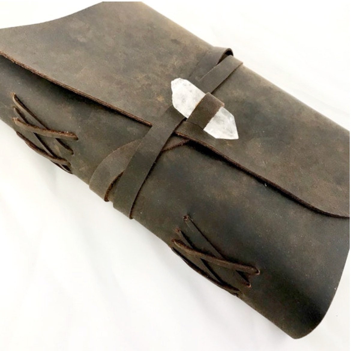 Handmade Brown Leather Journal, Cotton Rag Paper, Soft