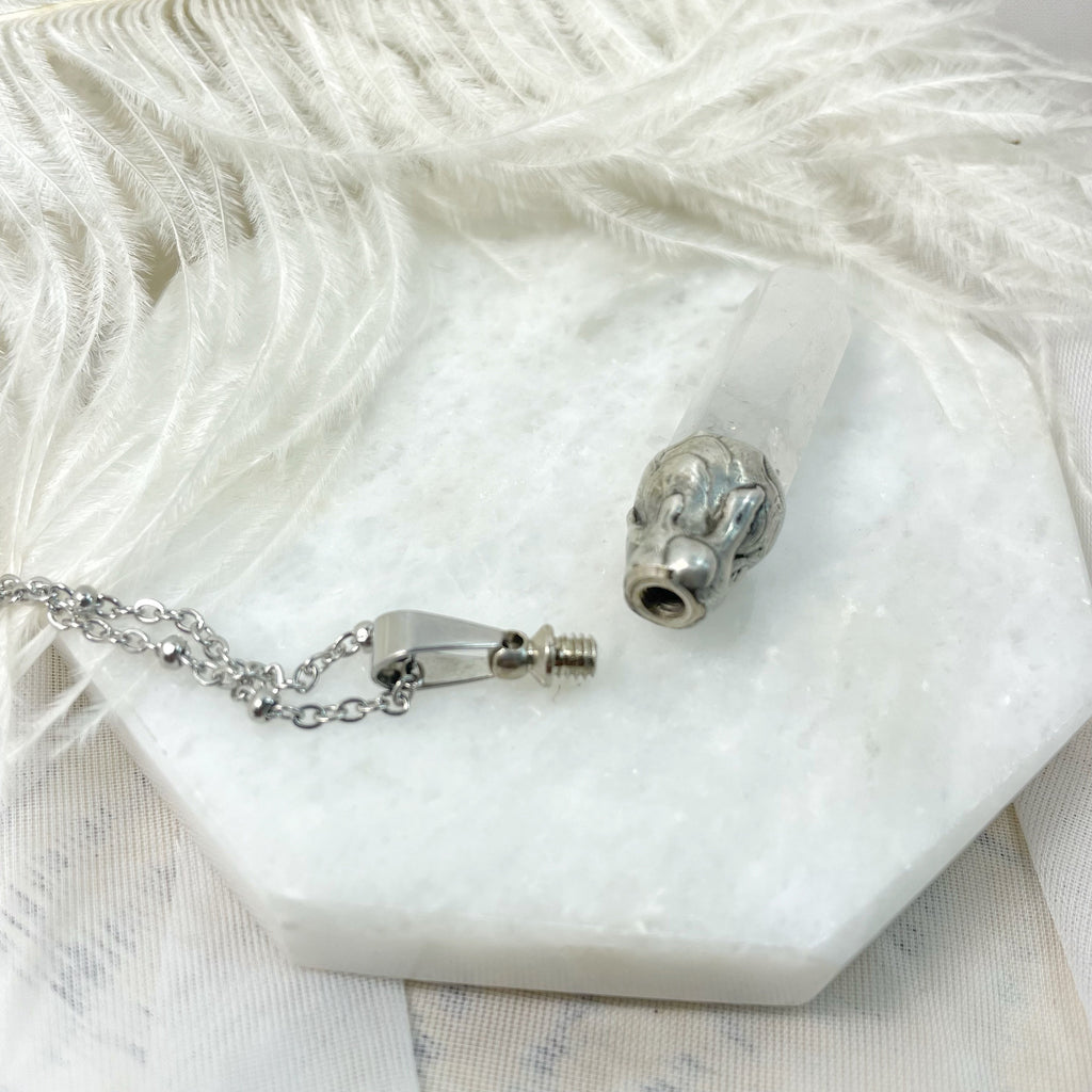 White Crystal Urn Necklace | Sacred Spirit Relics