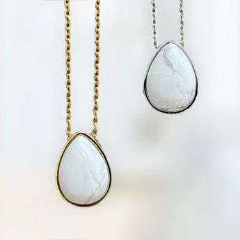 White Tear Urn Necklace