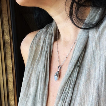 Small Opalite Point Urn Necklace