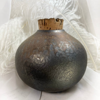 Rustic Round Ceramic Urn - Sacred Spirit Relics