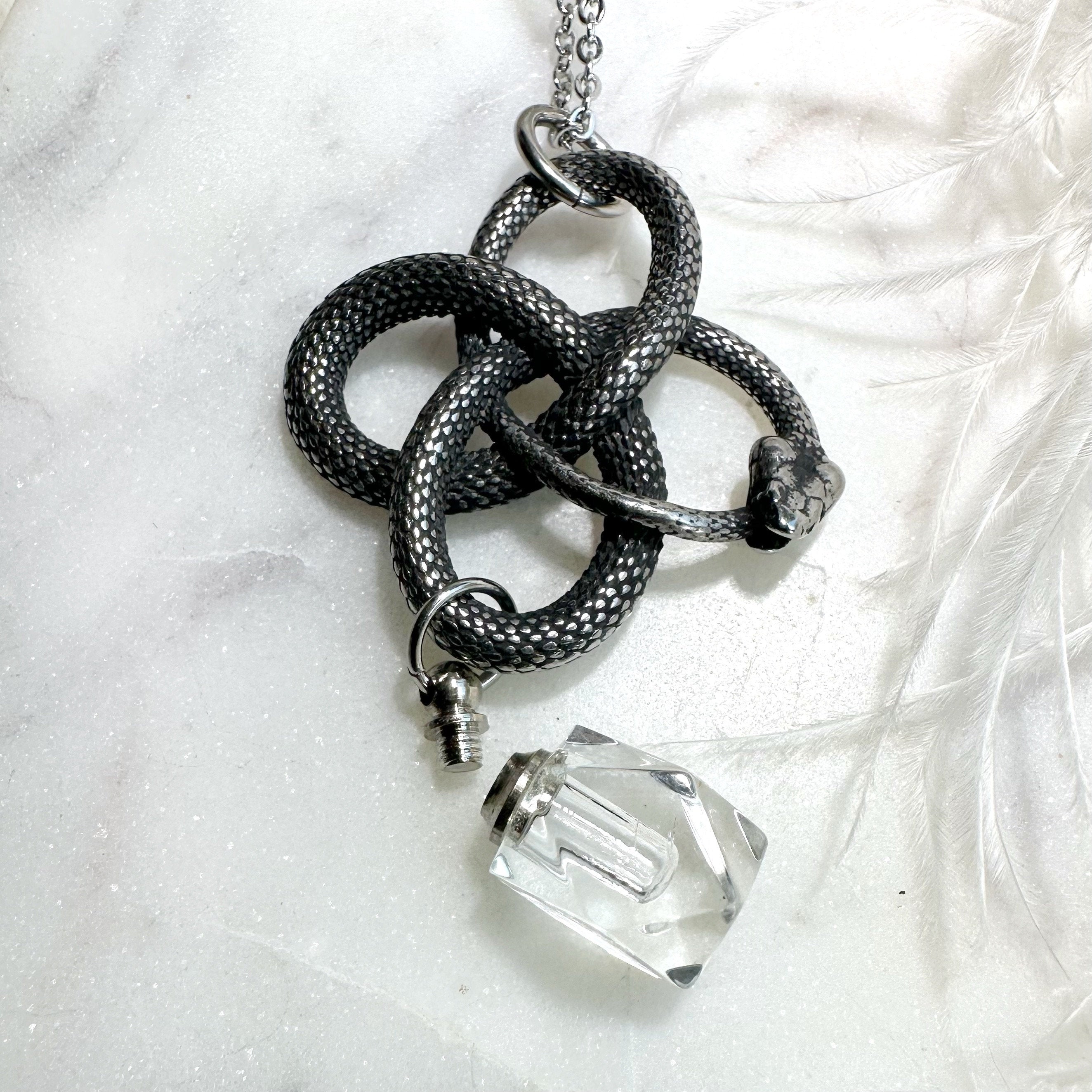 Unisex Snake Chain Cremation Pendant fashion Necklace