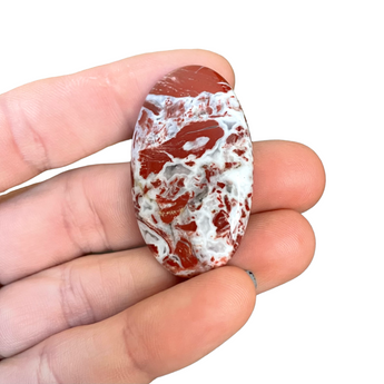 Custom White Lace Red Jasper Urn Necklace - Sacred Spirit Relics
